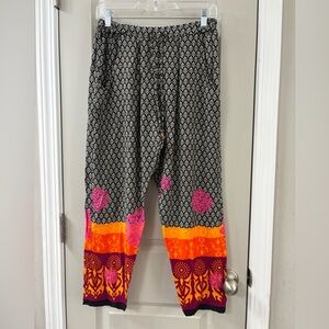 Vibrant Patterned Slouch Sudara Punjammies with Pink and Orange Accents